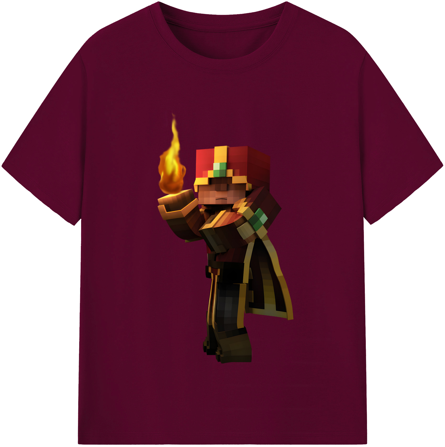 （画像用） マインクラフト ブロックの世界 Minecraft MC Block world レディースカジュアルプリントTシャツ（綿100％）
